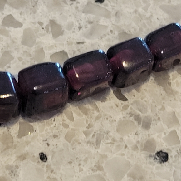 NATURAL GEMSTONES RHODOLITE RED GARNET 16" LONG - Picture 6 of 7